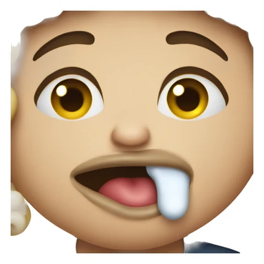 Person swallowing saliva sticker