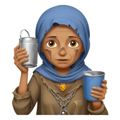 begger woman sticker