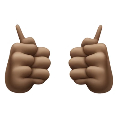 two hands in shape of Guns crossing each other with joint thumbs sticker