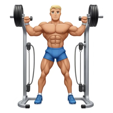 standing bodybuilder hip abduction cable machine exercise sticker