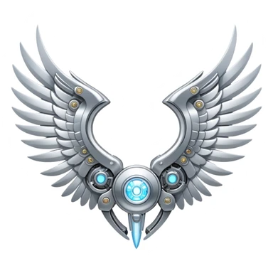 sorayama wings mechanical glowing sticker