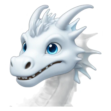 White Dragon with a Blue eyes sticker