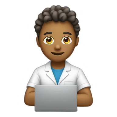 working hard on labtop sticker