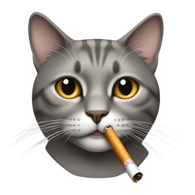 Cat smoking a cigarette  sticker