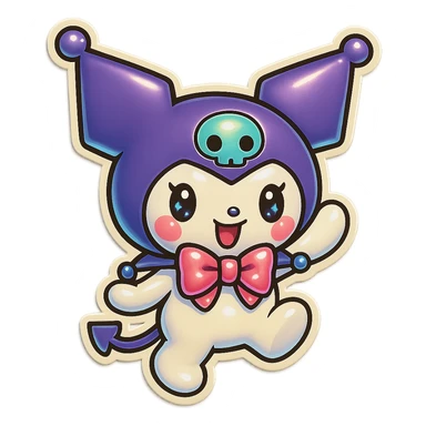 Remove the background, keep Kuromi character only, preserve original style, transparent background sticker