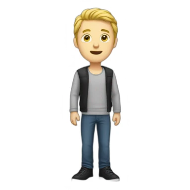 white guy standing black shoes sticker