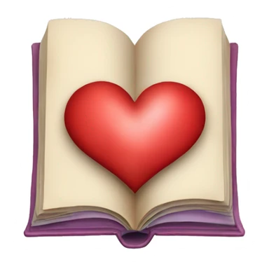 book with heart on cover sticker