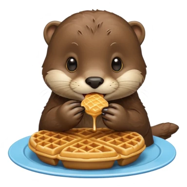 otter waffle sticker