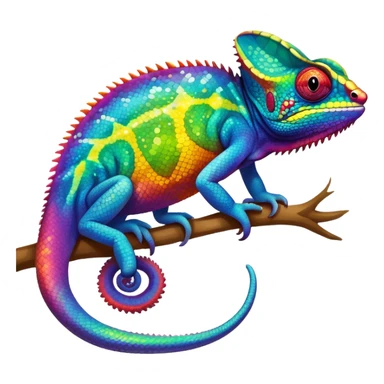 Rainbow Chameleon sticker
