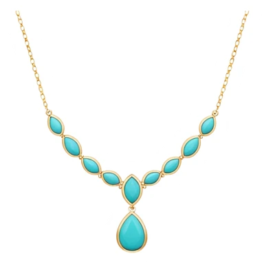 Turquoise necklace, width and height of image must be equal in size sticker