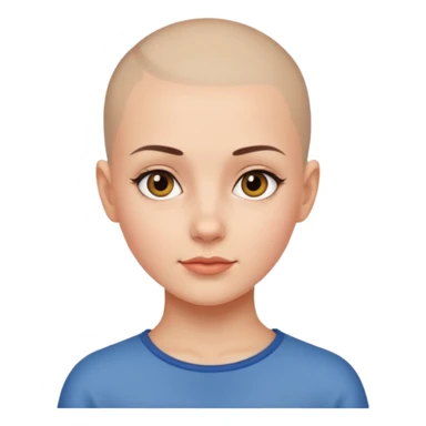 Girl with shaved head on the side  sticker