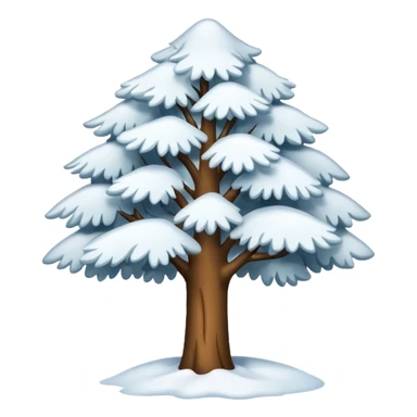 snowy tree sticker