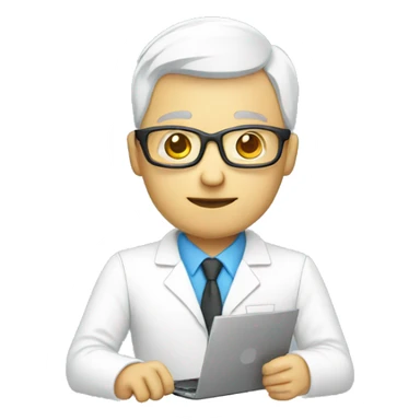 white IT specialist with loptop sticker