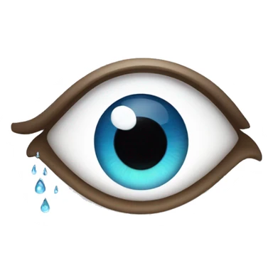 Eye emoji + droplet emoji  sticker
