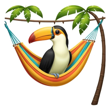 Toucan in a hammock sticker