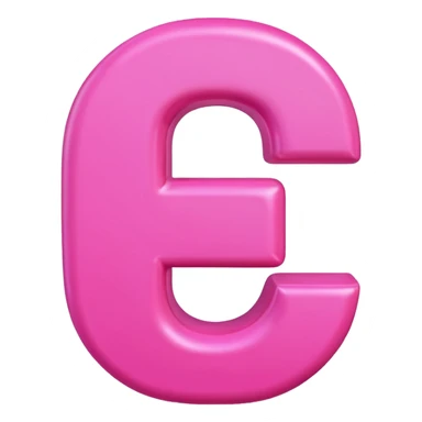 mix color pinks 3d letter p sticker