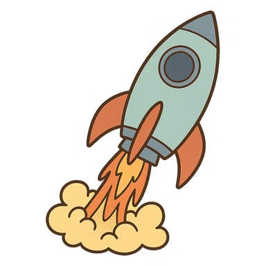 rocket ship image sticker