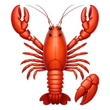 White white lobster  sticker