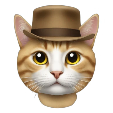cat photography with hat sticker