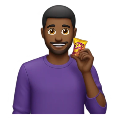 Back guy eating takis sticker