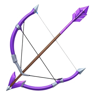 Purple bow and arrow sticker