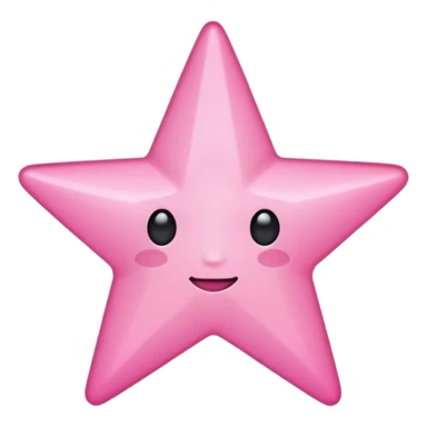 emo black star with a pink outline sticker