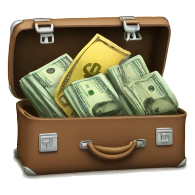 suitecase with money inside sticker