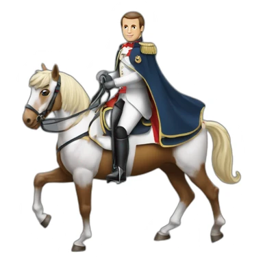 Macron sur un cheval sticker