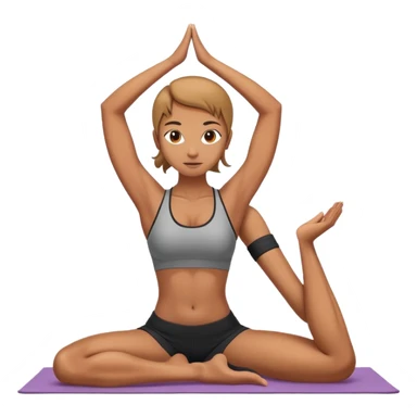 person doing cobra pose yoga sticker
