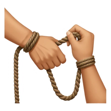 hand pulling on rope sticker