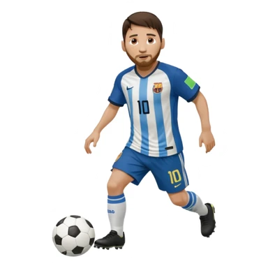Lionel Messi dribbling sticker