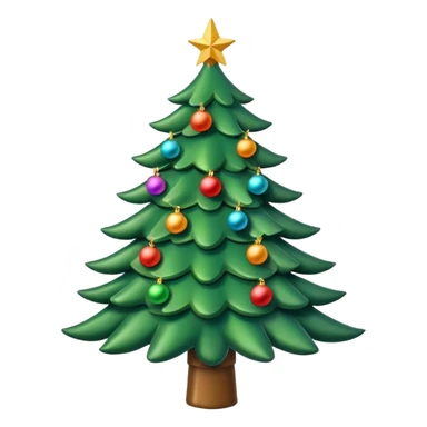green Christmas tree sticker