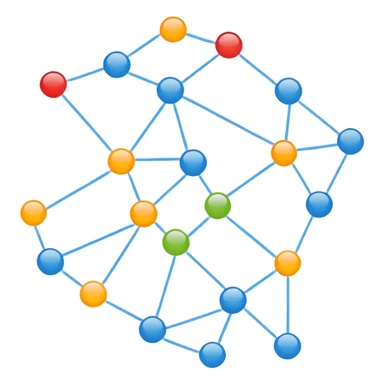 sitemap diagram with connected nodes sticker