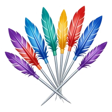 cible fléchette de différente couleur sticker