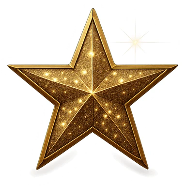 miniature sparkling star, luxurious and bold sticker