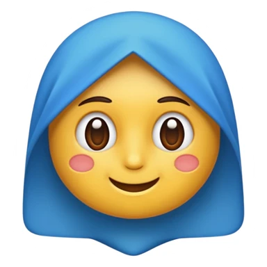 Sus işareti yapan yüz mavi sticker