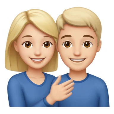 two full-length people greeting each other sticker