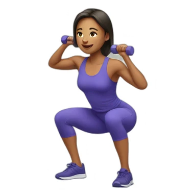  woman doing squats sticker