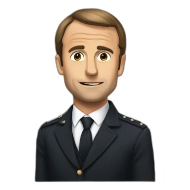 Macron qui tombe sticker