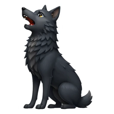 Lobo negro aullando sticker