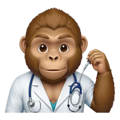 super buff gorilla WITH STETHOSCOPE sticker