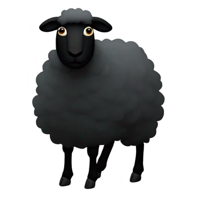 suspicious black sheep siluette sticker