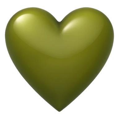 Olive green heart sticker