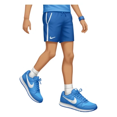 Squalo con Nike blu e gambe sticker