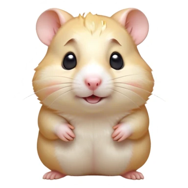Cinematic Comical Cream Hamster Portrait Emoji, Head tilted dramatically with an exaggeratedly amused expression, featuring a striking cream coat with a luminous sheen, wide, expressive dark eyes filled with playful disbelief, Simplified yet hilariously expressive features, highly detailed, glowing with a slightly sassy glow, high shine, dramatic yet playful, stylized with an air of cheeky mischief, bright and endearing, soft glowing outline, capturing the essence of a spirited and over-the-top hamster, so meme-worthy it feels like it could side-eye its way into internet fame instantly! sticker