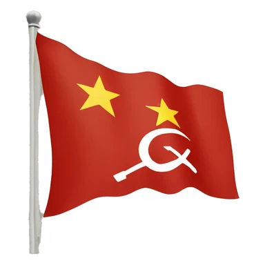 A Soviet flag sticker