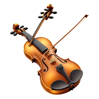 Cinematic Realistic Violin, rich polished wood with delicate curves, strings stretching tautly, fine dust particles catching the golden stage light, glowing with an elegant and timeless charm. sticker
