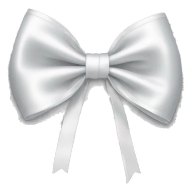 white satin bow sticker