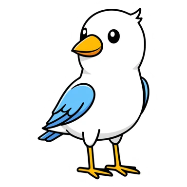 Bird with human body  sticker