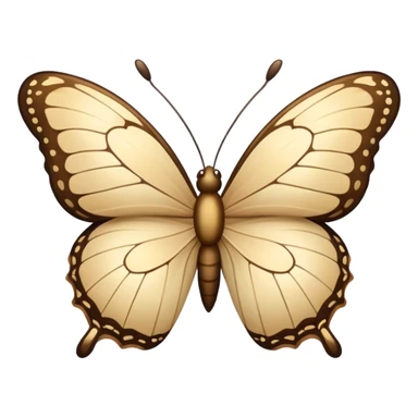 beige butterfly sticker